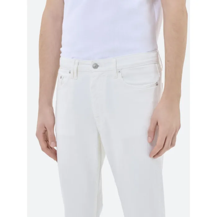 Jeans 5 Tasche Bianco Panna Cycle art. Lucky Carrot Ankle Distressed Garment Dyed, foto 4 di 5