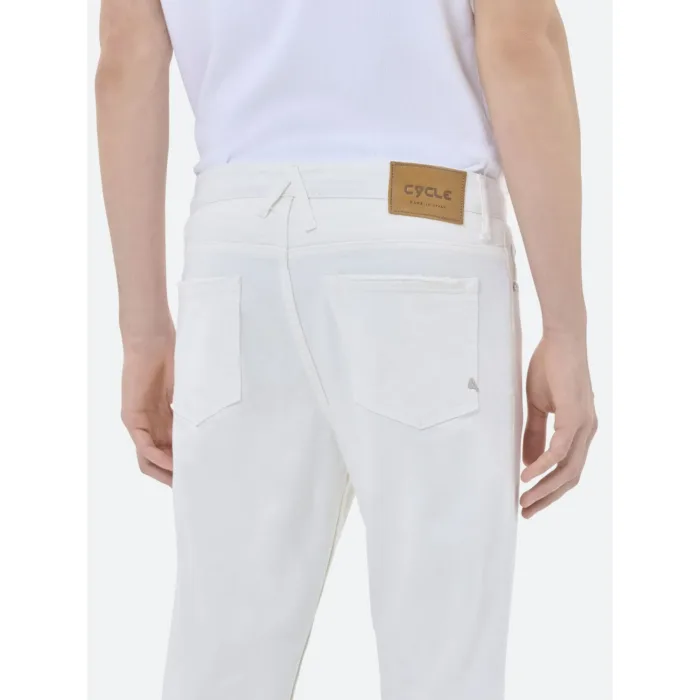 Jeans 5 Tasche Bianco Panna Cycle art. Lucky Carrot Ankle Distressed Garment Dyed, foto 3 di 5