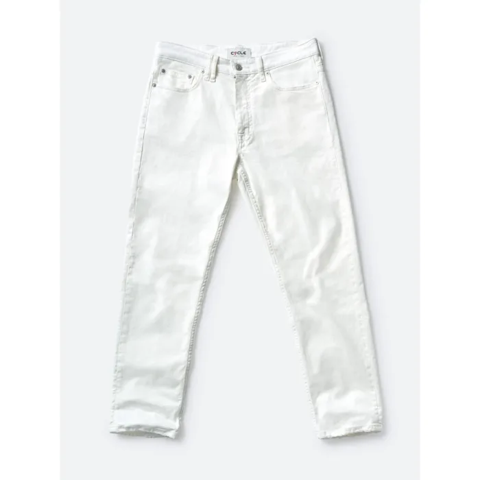 Jeans 5 Tasche Bianco Panna Cycle art. Lucky Carrot Ankle Distressed Garment Dyed, foto 5 di 5