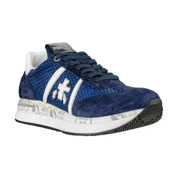 Sneakers Premiata Donna in Camoscio Blu art. Conny 7368, foto 2 di 3