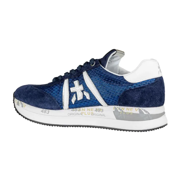 Sneakers Premiata Donna in Camoscio Blu art. Conny 7368, foto 3 di 3