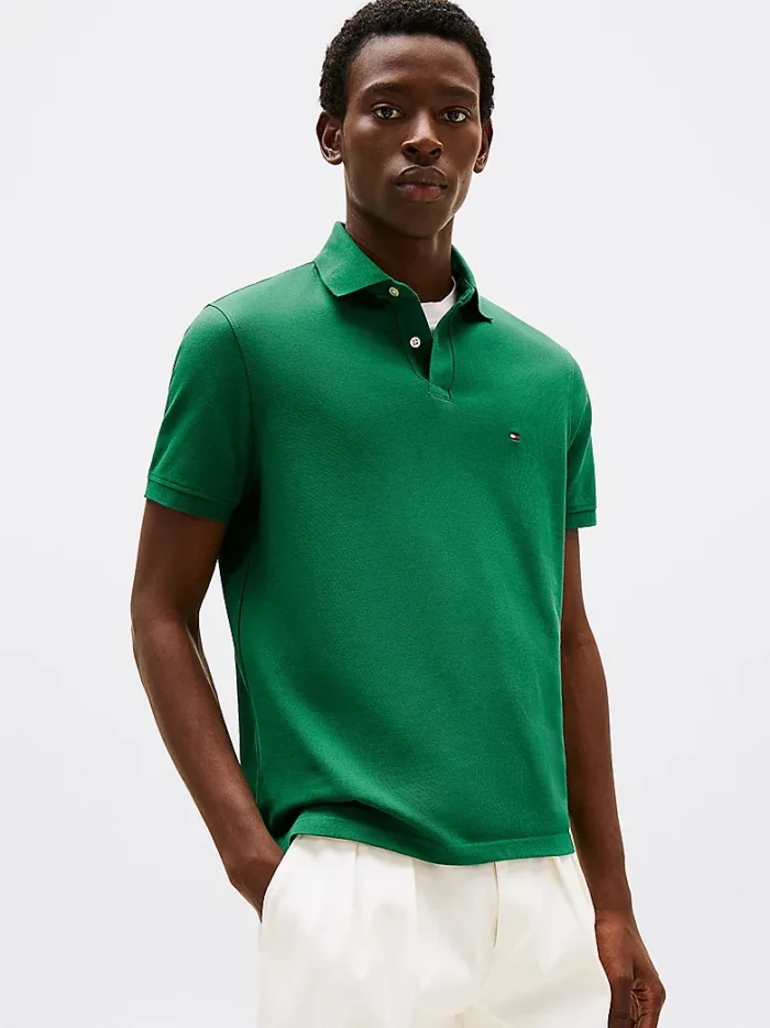 Polo 1985 Regular Fit Uomo Tommy Hilfiger Verde art. MW0MW17770 L4F, foto 2 di 2