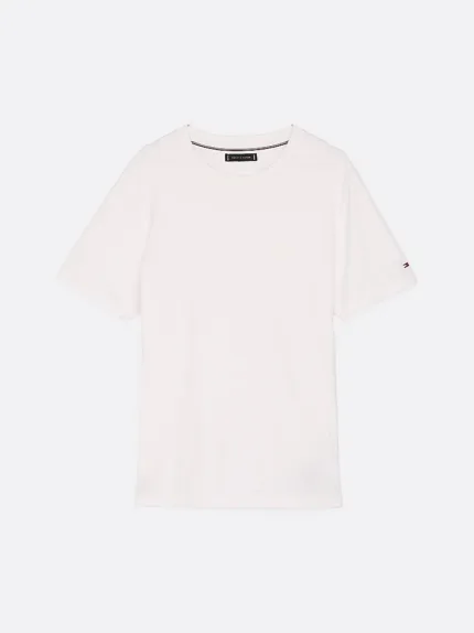 T-shirt Regular Fit in Maglia interlock Tommy Hilfiger Bianco art. MW0MW37508 YBR