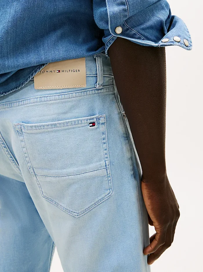 Jeans Slim Uomo Tommy Hilfiger Bleecker Lavaggio Chiaro art. MW0MW38827 1AF, foto 3 di 3