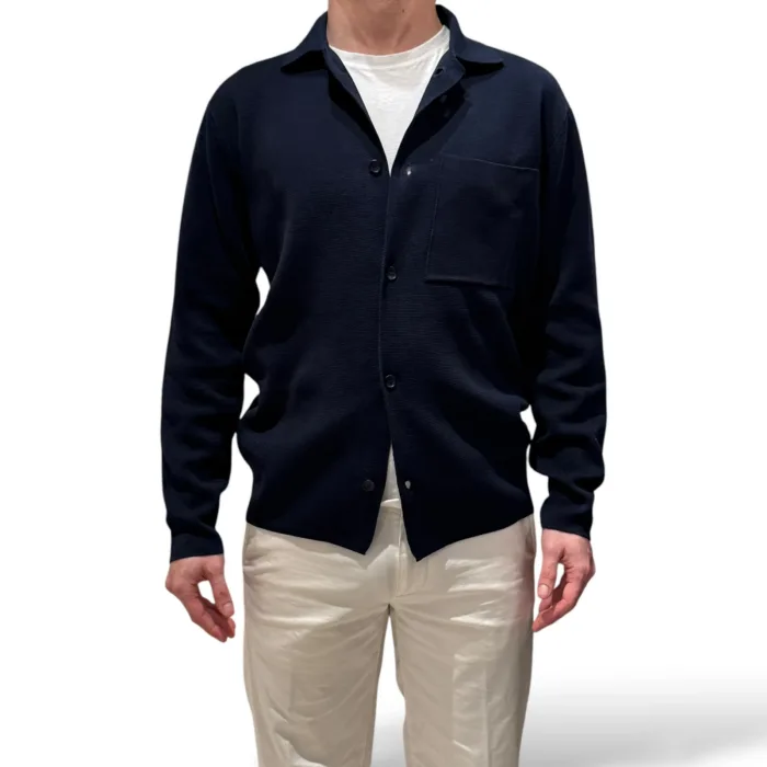 Overshirt in Cotone Filippo De Laurentiis Blu art CA0MLTOV CR12M 890, foto 1 di 3