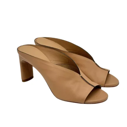 Sandalo Del Carlo  Sabot Mules Open Toe in Nappa Beige art. METIS 11725