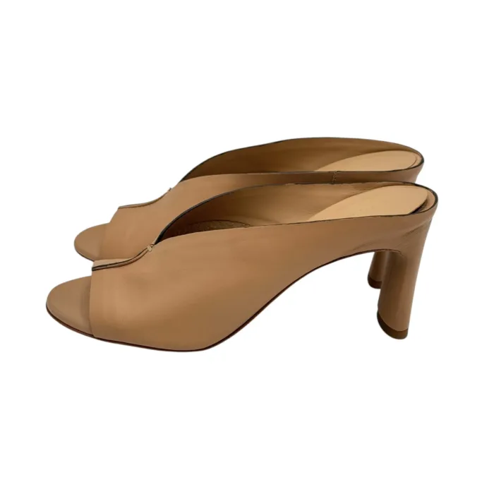 Sandalo Del Carlo  Sabot Mules Open Toe in Nappa Beige art. METIS 11725, foto 3 di 5