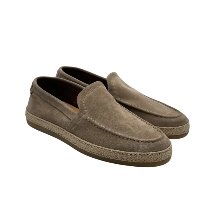 Mocassino Uomo Barrett In Camoscio Beige Fondo Gomma e Guardolo in Corda cod. Ray-13460.1, foto 2 di 5