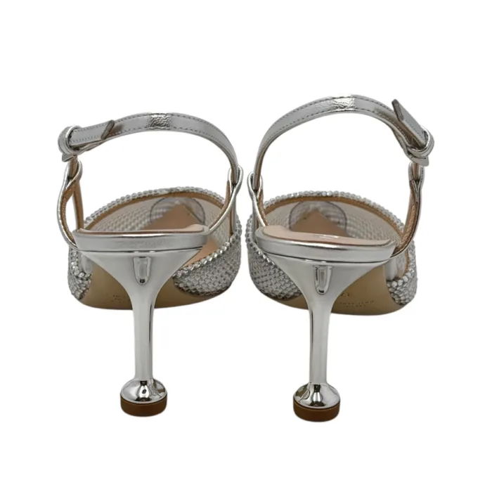 Slingback Ninalilou in Nappa Argeto con Glitter art. 351281C7, foto 3 di 6