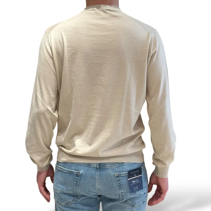 Maglione Girocollo in Cotone Superlight Filippo De Laurentiis Sabbia art GC1ML SU18R 080, foto 3 di 4