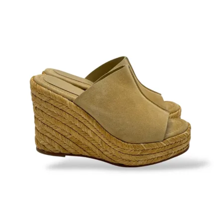 Sandali Paloma Barcelò in Camoscio Sabbia con zeppa 10cm Plateau 3,5 cm art 261601 Kristen Sand