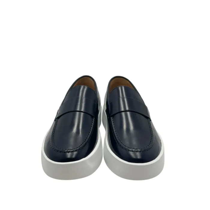 Mocassino Uomo Barrett In Pelle Spazzolata Blu Fondo Gomma cod. ONY-12888.20, foto 5 di 5