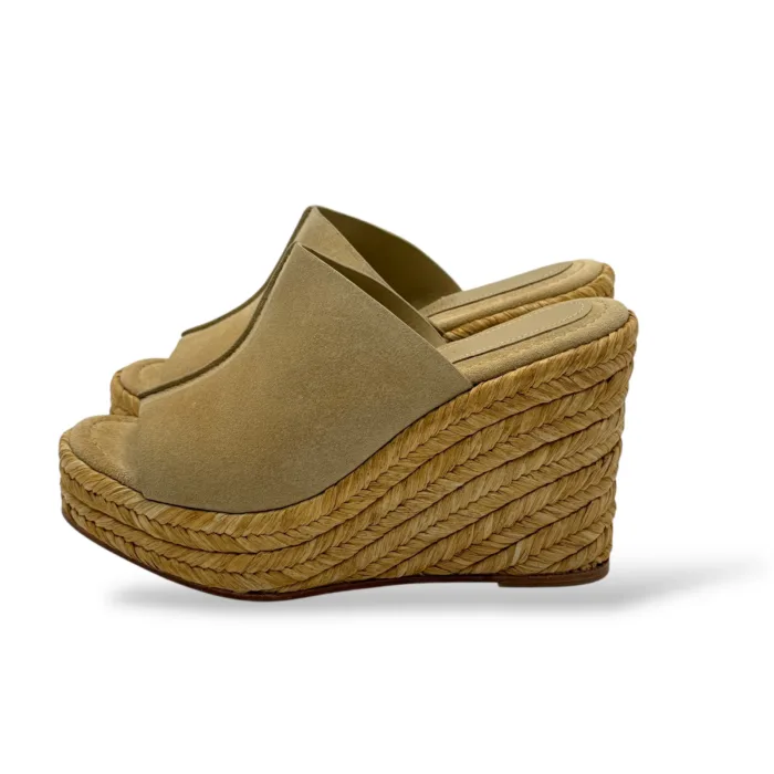 Sandali Paloma Barcelò in Camoscio Sabbia con zeppa 10cm Plateau 3,5 cm art 261601 Kristen Sand, foto 2 di 5
