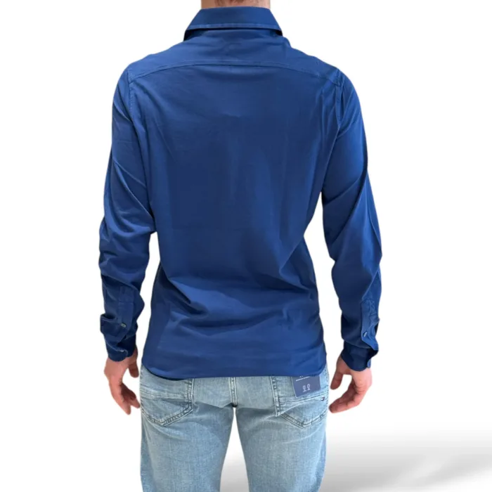 Camicia in Jersey Filippo De Laurentiis Blu Francia art CAMLBAS JERVIN V850, foto 3 di 3