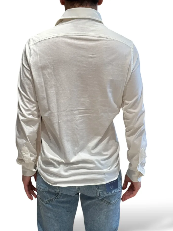Camicia in Jersey Filippo De Laurentiis Avorio art CAMLBAS JERVIN U020, foto 3 di 3