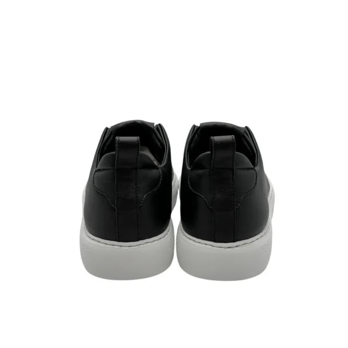 Sneakers Donna Stokton In Pelle Nera con Elastico art. 213-D, foto 5 di 5