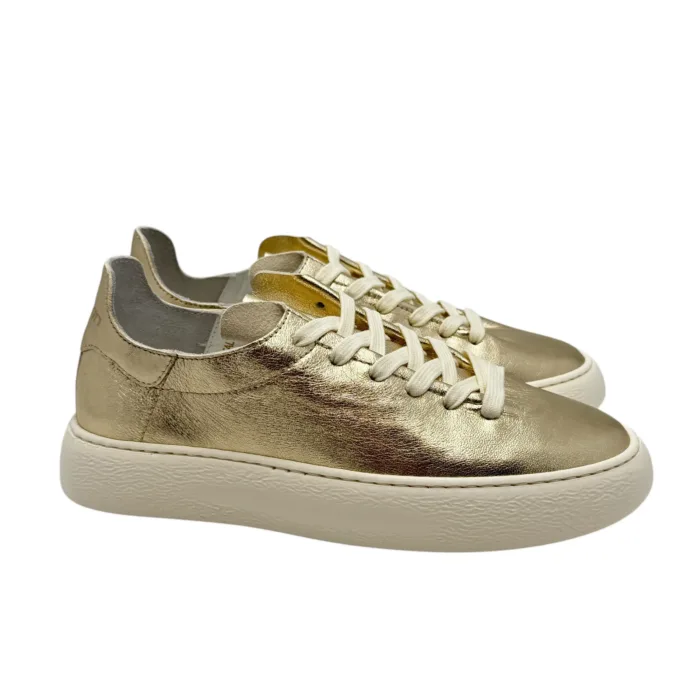 Sneakers Donna Stokton In Pelle Oro Sfoderata art. 752-D, foto 1 di 4