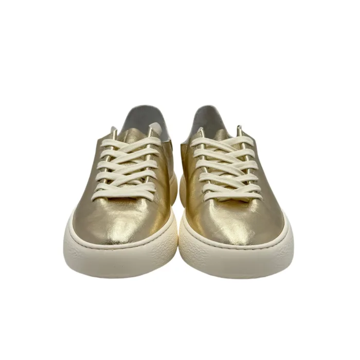 Sneakers Donna Stokton In Pelle Oro Sfoderata art. 752-D, foto 3 di 4