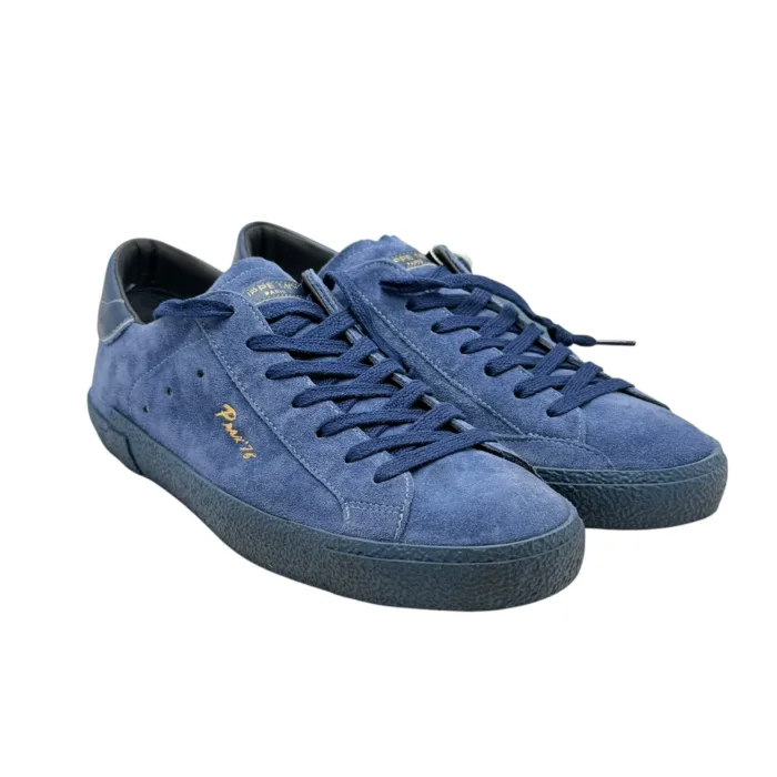 Sneakers Uomo Philippe Model Paris Prsx In Pelle Scamosciata Blu Fondo In Tinta art. PRLU DT01, foto 2 di 4