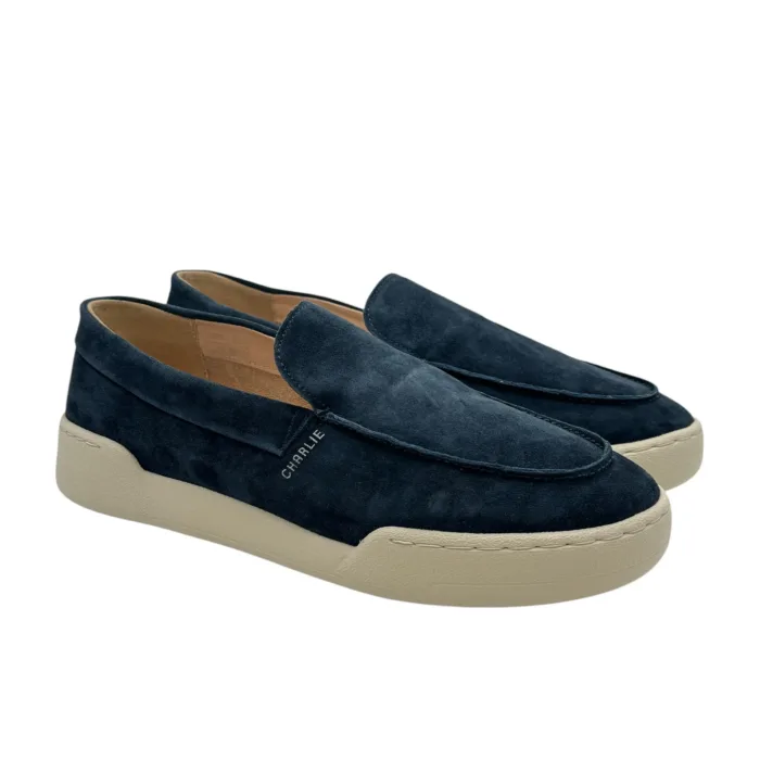 Mocassino Uomo Monoway in Camoscio Blu art. Charlie 21M, foto 2 di 5