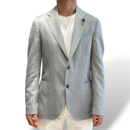 Giacca Lardini in Misto Lana, Seta, Lino Grigia Art. ES528AE ESIF64436 510
