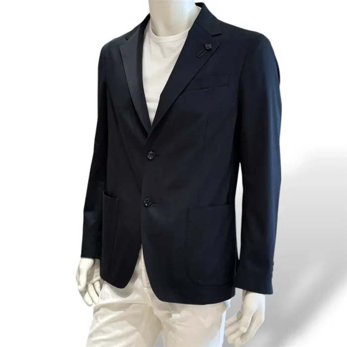 Giacca Lardini in Cotone Blu Art. ES6202E ESIF64402 850, foto 2 di 3