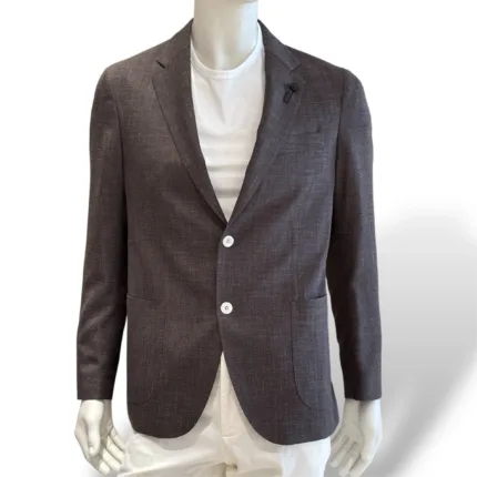 Giacca Lardini in Misto Lana, Seta, Lino Marrone Art. ES528AET ESIF64522 450