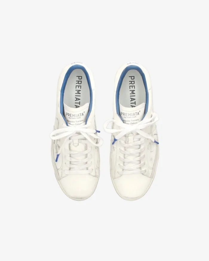 Sneakers Premiata Uomo In Pelle Bianca art. Steven 6652, foto 5 di 5