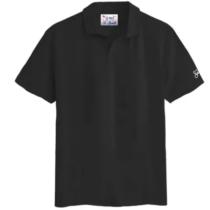 Polo Skipper in Jersey Senza Bottoni Uomo Mc2 Saint Barth Nera art. Brighton 00 Black