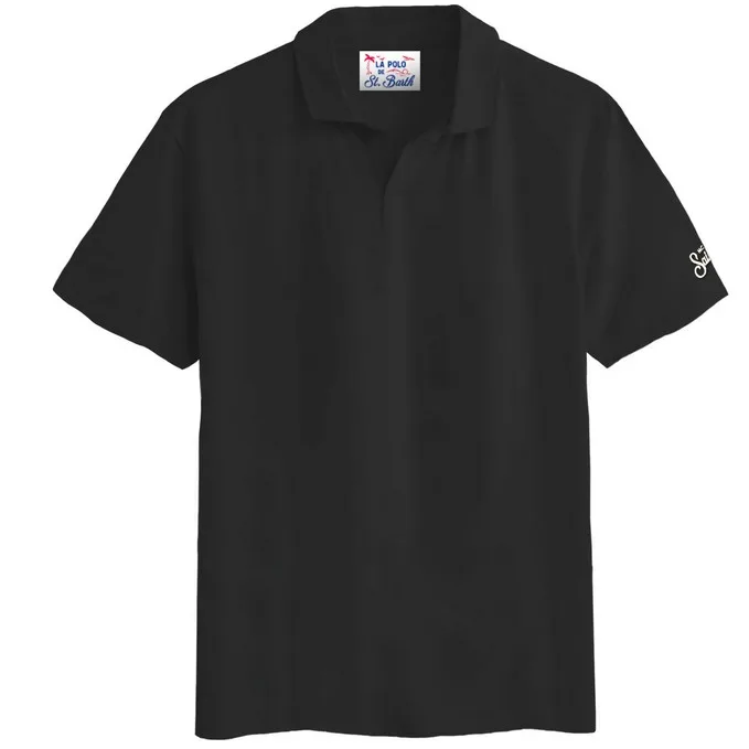 Polo Skipper in Jersey Senza Bottoni Uomo Mc2 Saint Barth Nera art. Brighton 00 Black, foto 1 di 1