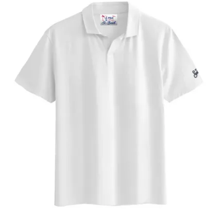 Polo Skipper in Jersey Senza Bottoni Uomo Mc2 Saint Barth Bianco art. Brighton 01n White