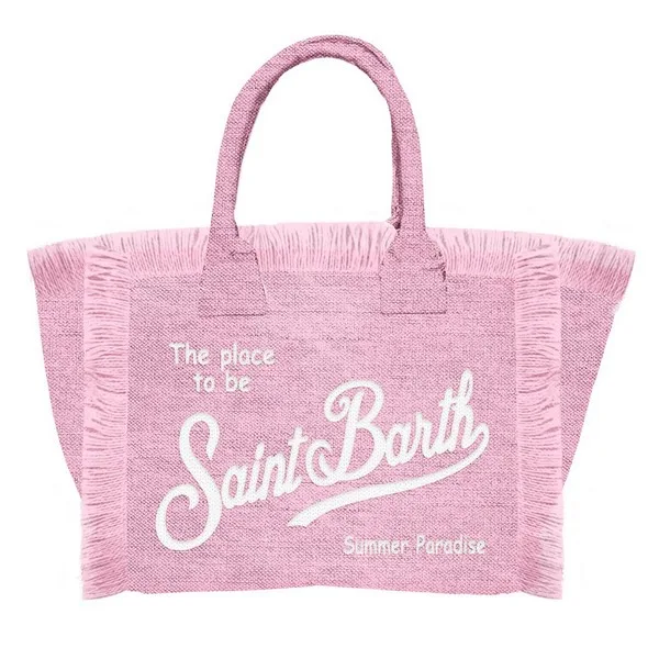 Borsa a mano Media Mc2 Saint Barth Rosa art. Colette Linen 21 Pink, foto 1 di 1