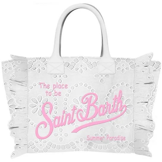 Borsa a mano Media Mc2 Saint Barth Bianca art. Colette Volant Sangallo 1021 EMB, foto 1 di 1