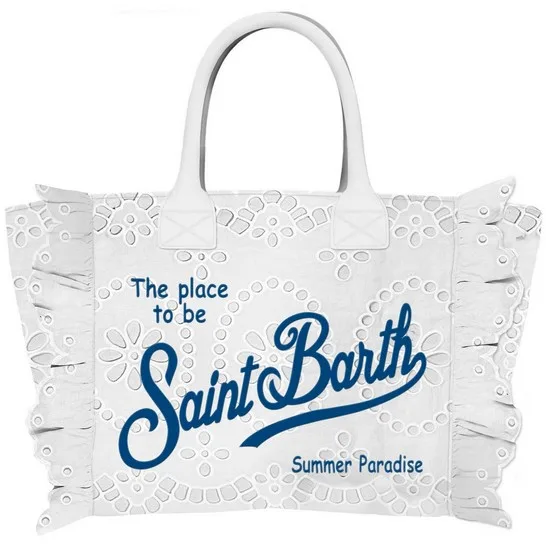 Borsa a mano Media Mc2 Saint Barth Bianca art. Colette Volant Sangallo 1061 EMB, foto 1 di 1