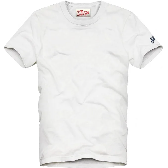 T-Shirt Uomo Mc2 Saint Barth Bianca art. Dover L SB 01N Emb, foto 1 di 1