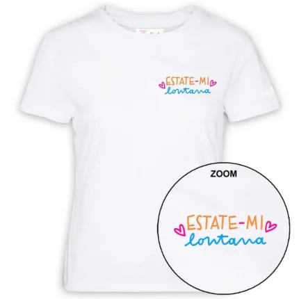 T-Shirt Donna Mc2 Saint Barth Bianca art. Emilie Estate Mi Lontana 01N EMB