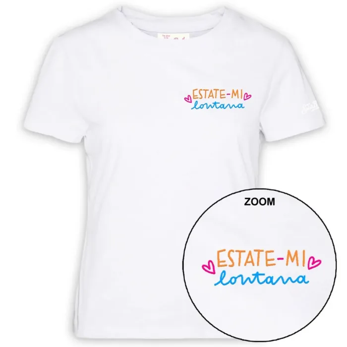 T-Shirt Donna Mc2 Saint Barth Bianca art. Emilie Estate Mi Lontana 01N EMB, foto 1 di 1