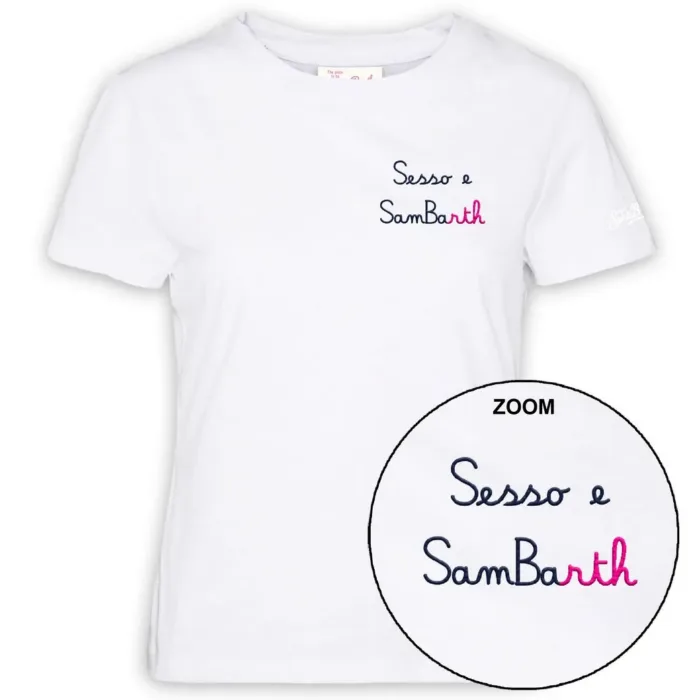 T-shirt Mc2 Saint Barth Bianca art. Emilie Sambarth 01N EMB, foto 1 di 1