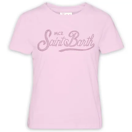 T-Shirt Donna Mc2 Saint Barth Rosa art. Emilie SB 20 Strass