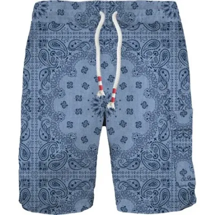 Bermuda in Cotone Mc2 Saint Barth Stampa Cashmere art. Marseille Chambray Bandanna Round 61