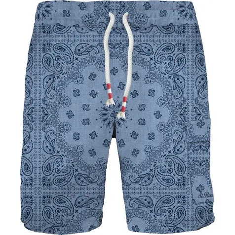 Bermuda in Cotone Mc2 Saint Barth Stampa Cashmere art. Marseille Chambray Bandanna Round 61, foto 1 di 1