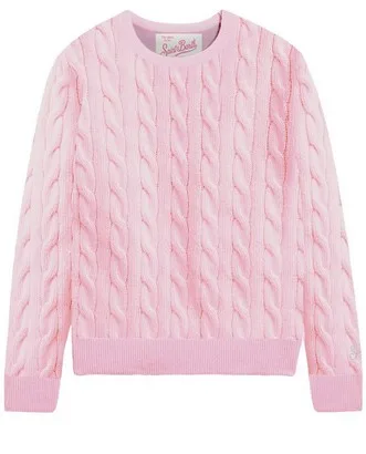 Maglione in Cotone Mc2 Saint Barth Rosa art. New Queen S Vintage 21 Braided