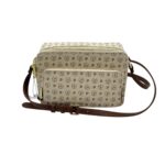 Borsa A Tracolla Pollini Heritage in Pelle Avorio con Dettagli Marroni E Tasca Con Cerniera Frontale art. TE8535PP0MQ1110C