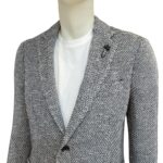 Giacca Lardini in Misto Lino Sfoderata Fantasia Blu Art. EQ528AE79 EQSK62500 100BL - immagine 3