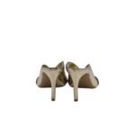 Sandalo Del Carlo  Sabot Mules Open Toe in Nappa Pitonata oro art. CANNES 11922 - immagine 6