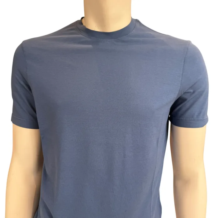 T-shirt in Lino Filippo De Laurentiis Indaco art TSMC JERLIN U880, foto 3 di 3