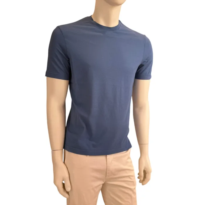 T-shirt in Lino Filippo De Laurentiis Indaco art TSMC JERLIN U880, foto 2 di 3