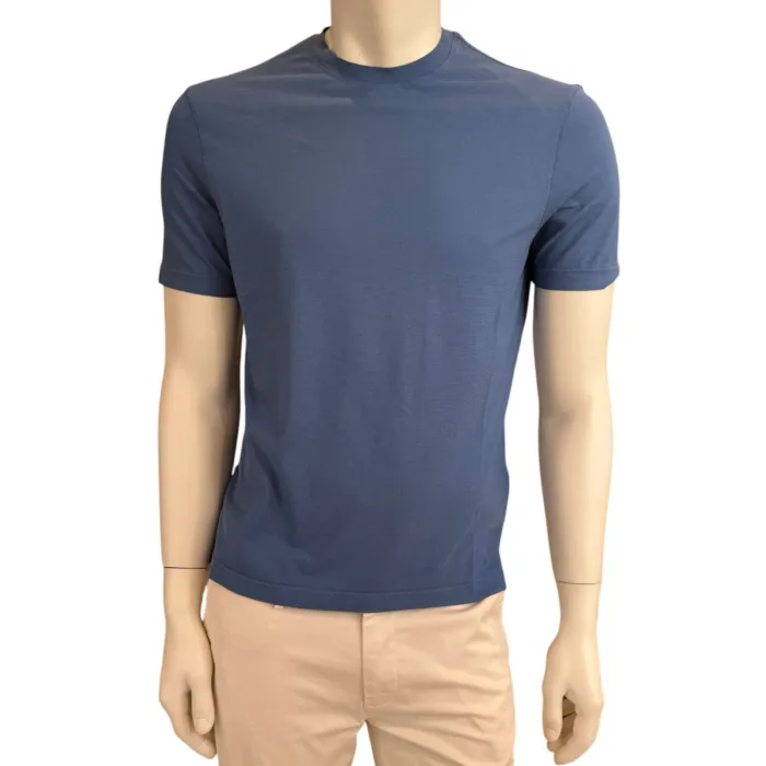 T-shirt in Lino Filippo De Laurentiis Indaco art TSMC JERLIN U880, foto 1 di 3