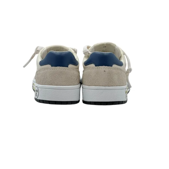 Sneakers Premiata Kids In  Pelle Bianca e Camoscio Beige art. Marc, foto 5 di 5