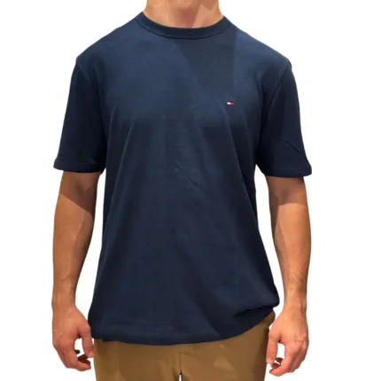 T-shirt Regular Fit con Bandierina ricamata Tommy Hilfiger Blu art. MW0MW38637 DAF
